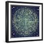 Vintage Zodiac Constellation Of Northern Stars-Alisa Foytik-Framed Art Print