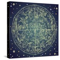 Vintage Zodiac Constellation Of Northern Stars-Alisa Foytik-Stretched Canvas