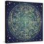 Vintage Zodiac Constellation Of Northern Stars-Alisa Foytik-Stretched Canvas