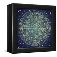 Vintage Zodiac Constellation Of Northern Stars-Alisa Foytik-Framed Stretched Canvas