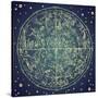 Vintage Zodiac Constellation Of Northern Stars-Alisa Foytik-Stretched Canvas
