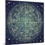 Vintage Zodiac Constellation Of Northern Stars-Alisa Foytik-Mounted Premium Giclee Print