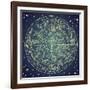 Vintage Zodiac Constellation Of Northern Stars-Alisa Foytik-Framed Art Print