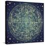 Vintage Zodiac Constellation Of Northern Stars-Alisa Foytik-Stretched Canvas