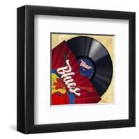 Vinyl Club, Blues-Steven Hill-Framed Giclee Print