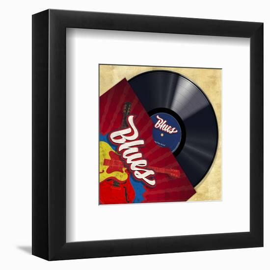 Vinyl Club, Blues-Steven Hill-Framed Giclee Print