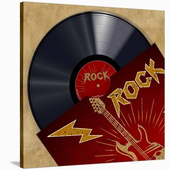 Vinyl Club, Rock-Steven Hill-Stretched Canvas