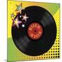 Vinyl Disco Music Plate with Art Background-Robert Voight-Mounted Art Print