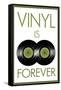 Vinyl is Forever Music Poster-null-Framed Stretched Canvas