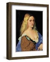 Violante (La Bella Gatta)-Titian (Tiziano Vecelli)-Framed Art Print