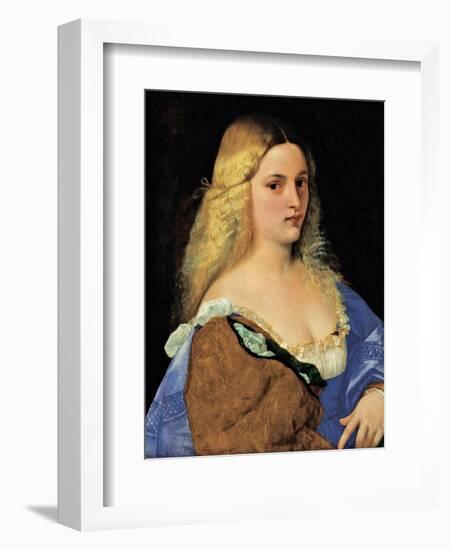 Violante (La Bella Gatta)-Titian (Tiziano Vecelli)-Framed Art Print