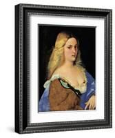 Violante (La Bella Gatta)-Titian (Tiziano Vecelli)-Framed Art Print