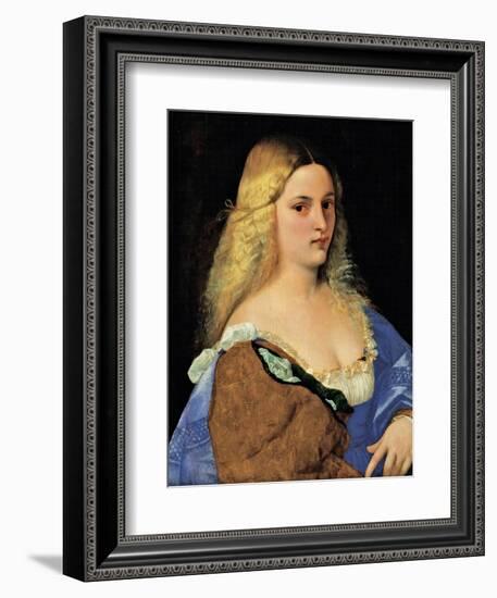 Violante (La Bella Gatta)-Titian (Tiziano Vecelli)-Framed Art Print