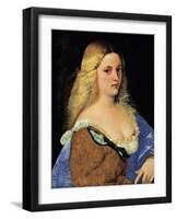 Violante (La Bella Gatta)-Titian (Tiziano Vecelli)-Framed Art Print