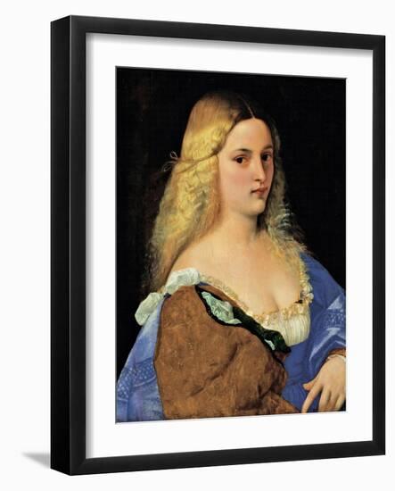 Violante (La Bella Gatta)-Titian (Tiziano Vecelli)-Framed Art Print