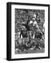 Violent Action: Don Helleder Trying to Retrieve Ball from Navy Defense During Army-Navy Game-John Dominis-Framed Photographic Print