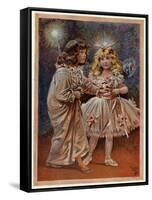Violet and the Doll Fairy-null-Framed Stretched Canvas