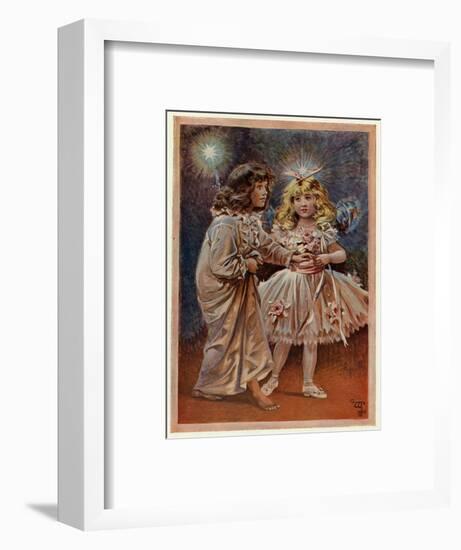 Violet and the Doll Fairy-null-Framed Art Print