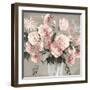 Violet Bouquet Peach Version-Asia Jensen-Framed Art Print