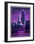 Violet Chicago-Old Red Truck-Framed Giclee Print