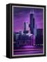 Violet Chicago-Old Red Truck-Framed Stretched Canvas