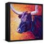 Violet Cow-Marion Rose-Framed Stretched Canvas