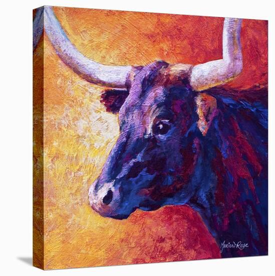 Violet Cow-Marion Rose-Stretched Canvas