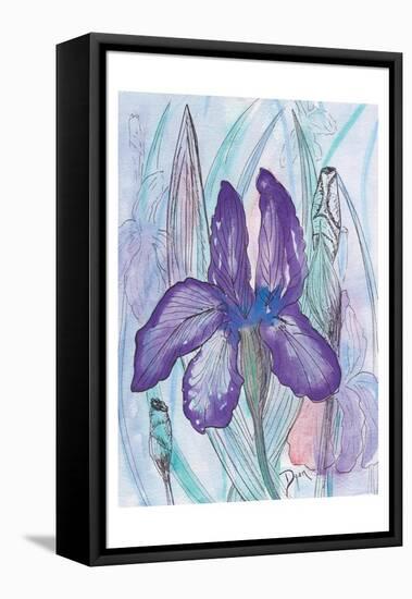 Violet Iris-Beverly Dyer-Framed Stretched Canvas