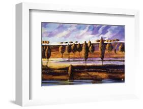 Violet Sky over Land and Water-Judith D'Agostino-Framed Art Print