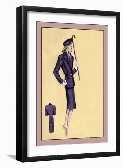 Violet Sport Suit-null-Framed Art Print