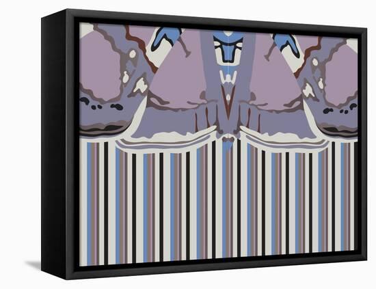 Violet Striped Ascension-Belen Mena-Framed Stretched Canvas