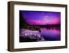 Violet Sunset over A Calm Lake-SHS Photography-Framed Photographic Print