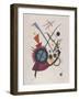 Violett, 1923 (Lithograph in Red, Yellow, Blue and Black)-Wassily Kandinsky-Framed Giclee Print