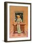 Violetta-Maxfield Parrish-Framed Art Print