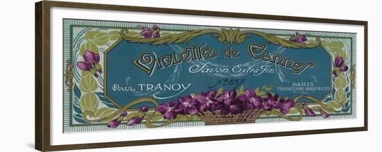 Violette De Cannes Soap Label - Paris, France-Lantern Press-Framed Premium Giclee Print