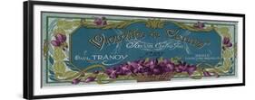 Violette De Cannes Soap Label - Paris, France-Lantern Press-Framed Premium Giclee Print