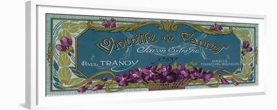 Violette De Cannes Soap Label - Paris, France-Lantern Press-Framed Premium Giclee Print