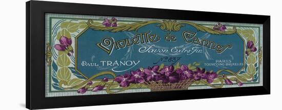 Violette De Cannes Soap Label - Paris, France-Lantern Press-Framed Art Print
