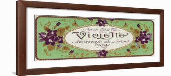 Violette Soap Label - Paris, France-Lantern Press-Framed Art Print