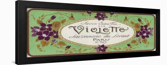 Violette Soap Label - Paris, France-Lantern Press-Framed Art Print