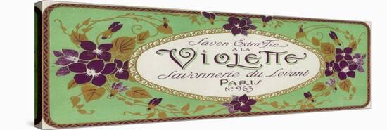 Violette Soap Label - Paris, France-Lantern Press-Stretched Canvas