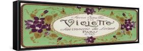 Violette Soap Label - Paris, France-Lantern Press-Framed Stretched Canvas