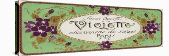 Violette Soap Label - Paris, France-Lantern Press-Stretched Canvas