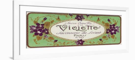 Violette Soap Label - Paris, France-Lantern Press-Framed Premium Giclee Print