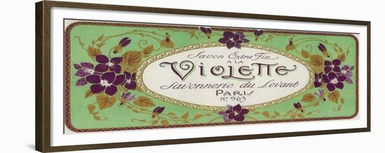 Violette Soap Label - Paris, France-Lantern Press-Framed Premium Giclee Print