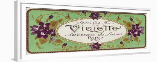 Violette Soap Label - Paris, France-Lantern Press-Framed Premium Giclee Print