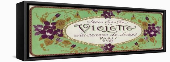 Violette Soap Label - Paris, France-Lantern Press-Framed Stretched Canvas