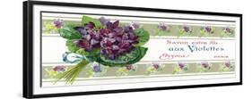 Violettes Soap Label - Paris, France-Lantern Press-Framed Premium Giclee Print