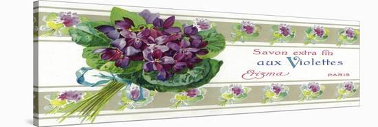 Violettes Soap Label - Paris, France-Lantern Press-Stretched Canvas