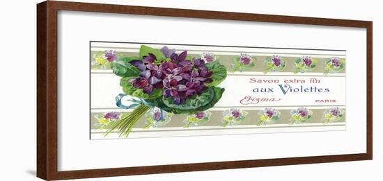 Violettes Soap Label - Paris, France-Lantern Press-Framed Art Print